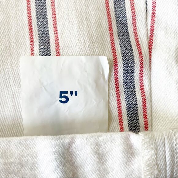 Old Navy Mid-Rise Button-Fly Multi-Stripe Jean Shorts - Size 16 - Picture 5 of 8